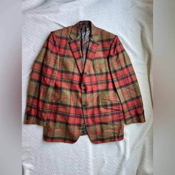 New & Lingwood x Robert Noble Scottish Wool Plaid Blazer